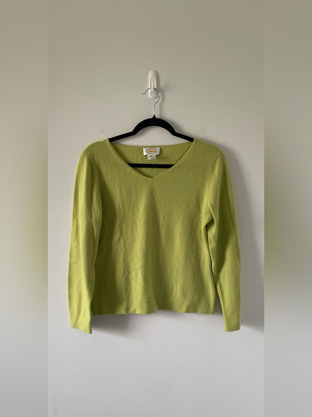 Talbots V-Neck 100% Cashmere Sweater Size S Old Money Quiet Luxury as-is